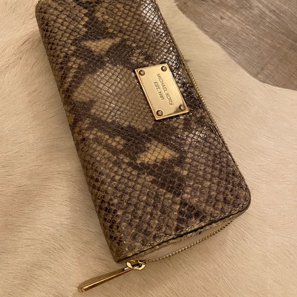 Michael Kors Python Skin Zip Wallet - image 5